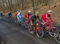 Group of Cyclists - Paris-Nice 2017 Royalty Free Stock Photo