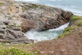 Cote Sauvage - wild coast of the peninsula of Quiberon, Brittany, France Royalty Free Stock Photo