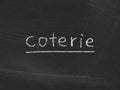 Coterie concept word Royalty Free Stock Photo