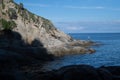 View from Coti Piane, the cliffs of Capo Sant`Andrea in Elba island, Italy