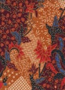 Coton Fabric with floral batik pattern.