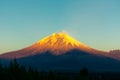 Cotopaxi volcano in Ecuador, just when the sun goes down Royalty Free Stock Photo