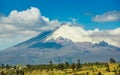 Cotopaxi volcano and his park at sunrise Latacunga Ecuador