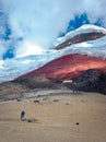 Cotopaxi volcano and safe-house