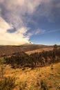 Cotopaxi Volcano Spewing Restive Plumes Of Ash Royalty Free Stock Photo