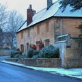 Cotswold Cottages in Winter Royalty Free Stock Photo