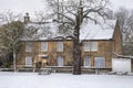 Cotswold house in winter Royalty Free Stock Photo