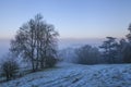 Cotswold landscape in winter Royalty Free Stock Photo
