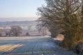 Cotswold landscape in winter Royalty Free Stock Photo