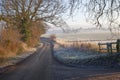 Cotswold landscape in winter Royalty Free Stock Photo