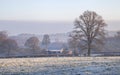 Cotswold landscape in winter Royalty Free Stock Photo