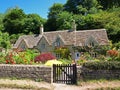 Cotswold Cottage Summer Splendour - Bibury -The most beautiful Village in England, Gloucestershire - England. Royalty Free Stock Photo