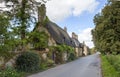 Cotswold thatched cottages, England