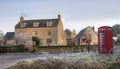 Cotswold village in winter Royalty Free Stock Photo