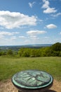 The Cotswold Way long distance footpath near the toposcope at Standish Wood, Stroud