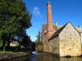 Cotswolds England Lower Slaughter village water mill and stream Royalty Free Stock Photo