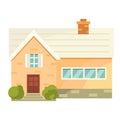 Cottage and assorted real estate building icon. Residential house cartoon style