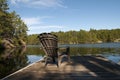Cottage Chair on the Dock Royalty Free Stock Photo
