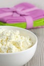 Cottage cheese (curd) heap Royalty Free Stock Photo