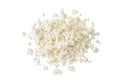 Cottage Cheese, Curd, isolated on white background. Top view. Flat lay Royalty Free Stock Photo