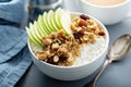 Cottage cheese with granola and apple Royalty Free Stock Photo