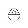 Cottage cheese line outline icon