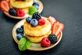 Cottage cheese pancakes Royalty Free Stock Photo