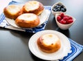 Cottage cheese pastry pies, vatrushka in Russian cuisine.