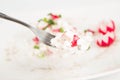 Cottage cheese with radish and chives