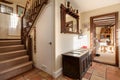 Cottage entrance hall and stairs