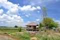 Cottage in a field