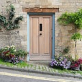 Cottage Front Door Royalty Free Stock Photo