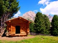 Cottage in Italian Dolomites in summer Royalty Free Stock Photo