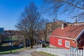 The cottage known as `HÃÂ¸nse-Lovisas hus`, a small red house Royalty Free Stock Photo
