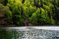 Cottage by the lake in the mountains