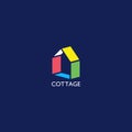 Cottage logo. Sale of country houses. The property. Rental logo.