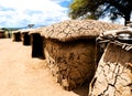 Cottage in the Masai camp in Kenya Royalty Free Stock Photo