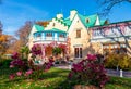 Cottage palace in Alexandria park in autumn, Saint Petersburg, Russia Royalty Free Stock Photo