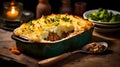 cottage pie in a baking dish Royalty Free Stock Photo