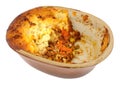 Cottage Pie In Old Earthenware Dish Royalty Free Stock Photo