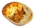 Cottage Pie In Old Earthenware Dish Royalty Free Stock Photo