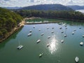 Cottage Point Ku-ring-gai area Northern Sydney Australia wharfs and boats