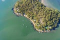 Cottage Point Ku-ring-gai area Northern Sydney Australia wharfs and boats Royalty Free Stock Photo