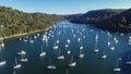 Cottage Point Ku-ring-gai area Northern Sydney Australia wharfs and boats Royalty Free Stock Photo