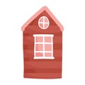 Cottage rustic cartoon isolated design white background