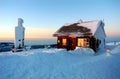 Cottage in the top - sunset