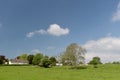 Cottages above fields, Dorset Royalty Free Stock Photo