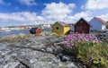 Cottages and boat houses at Vrango