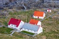 Cottages on the coast of Norway Royalty Free Stock Photo