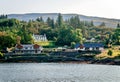 Cottages facing Loch Linnhe, in Corran, Scotland.